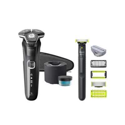 2. Philips SHAVER Series 5000 S5898/79 Rotary Shaver Trimmer Chrome