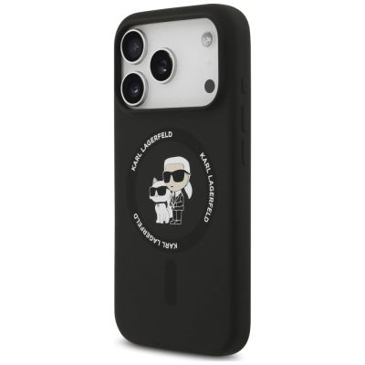 2. Karl Lagerfeld Silicone Karl&Choupette Ring MagSafe Case for iPhone 18 Pro Max / 17 Pro Max – black
