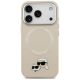 3. Karl Lagerfeld Karl & Choupette Pins MagSafe Case for iPhone 17 Pro Max - Beige