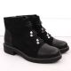 9. Women’s Black Suede-Look Ankle Boots with Warm Lining M.Daszyński SA252-4