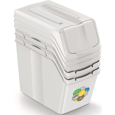 4. GARBAGE BINS 20 L SORTIBOX SET 3 PCS. GREY