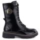 5. Women's patent leather ankle boots, insulated, black, Jezzi ASA259-10