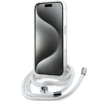 4. Karl Lagerfeld Crossbody IML Karl Head MagSafe case for iPhone 15 Pro Max - transparent