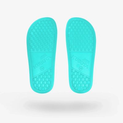 5. Kubota Women's Pool Flip-Flops Basic Turquoise KKB007