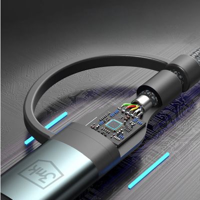 16. 3mk Hyper Cable N-SERIES 2 in 2 USB-A / USB-C and USB-C / Lightning 1.2m QC 3.0 9V/2A 60W - black
