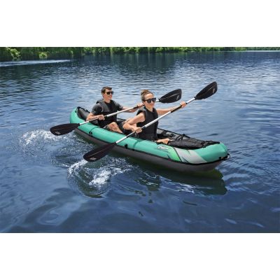 12. Bestway 65052 / 24 Sport Kayak 2 Seater Black, Green, Gray, Mint Acrylonitrile Butadiene Styrene (ABS), Nylon, Polyester, Polypropylene (PP), Polyvinyl Chloride (PVC) Inflatable Kayak