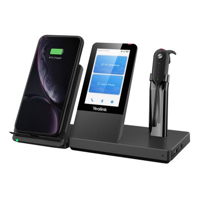 2. Yealink WH67 UC Headset Wireless On-ear, Headband, Neckband Office/Call Center Bluetooth Charging Stand Black