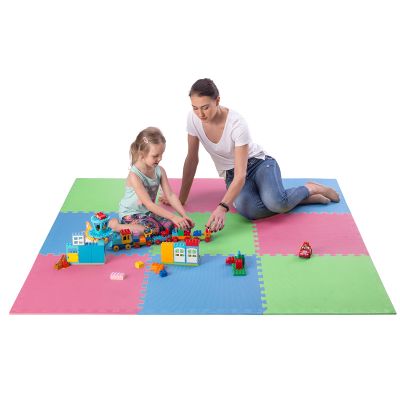 17. Multipack One Fitness MP10 puzzle mat green-blue-red 9 pieces 10 mm