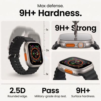 15. Tech-Protect Easy Set+ Tempered Glass 2-pack for Apple Watch Ultra 1/2 49mm - Clear