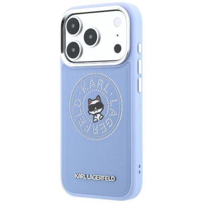 2. Karl Lagerfeld Point & Choupette Sketch MagSafe Case for iPhone 18 Pro Max / 17 Pro Max - Blue