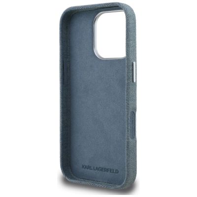 7. Karl Lagerfeld FW Jeans Signature Logo iPhone 16 Pro Max Case - Blue