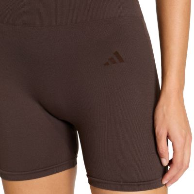 4. Women's adidas Workout Essentials Knit 4 Inch Leggings Brown KE5841