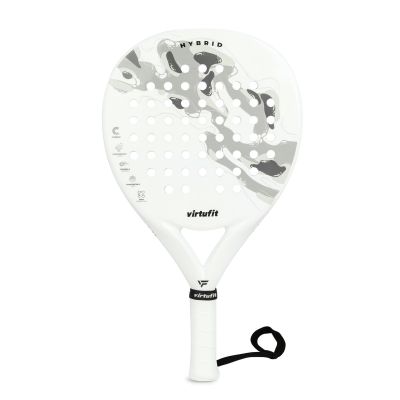 VIRTUFIT HYBRID PADEL RACKET - WHITE-GRAY