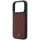 6. Mercedes Leather Crossed Lines MagSafe case for iPhone 17 Pro / 18 Pro - burgundy