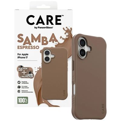 4. CARE by PanzerGlass Fashionable Samba MagSafe Case for iPhone 17 - Brown