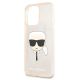6. Karl Lagerfeld Glitter Karl`s Head Case for iPhone 13 Pro Max - Gold