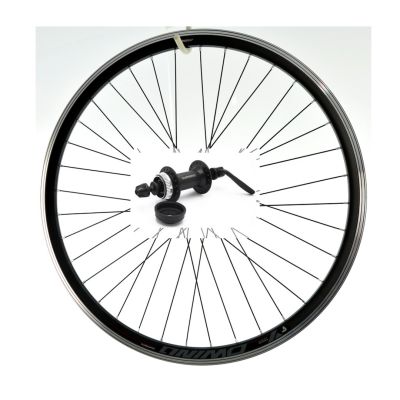28" Front Wheel V-B QR, Black Rim/Black Hub SHIMANO