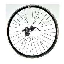 28" Front Wheel V-B QR, Black Rim/Black Hub SHIMANO