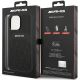 8. AMG AMHMP14XOSDBK iPhone 14 Pro Max 6.7" black/black hardcase Leather Curved Lines MagSafe
