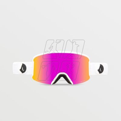 Volcom Garden Snowboard Goggles Matte White/Pink Chrome UV Protection Pink (VG0122101)