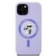 3. Karl Lagerfeld Silicone Karl&Choupette Heads Ring MagSafe iPhone 15 Case - Purple