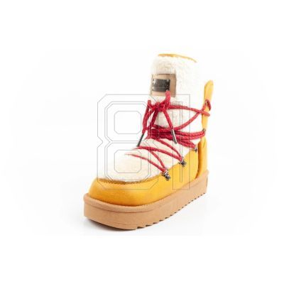 3. D.Franklin women's winter snow boots, fashionable fur lining, mustard color