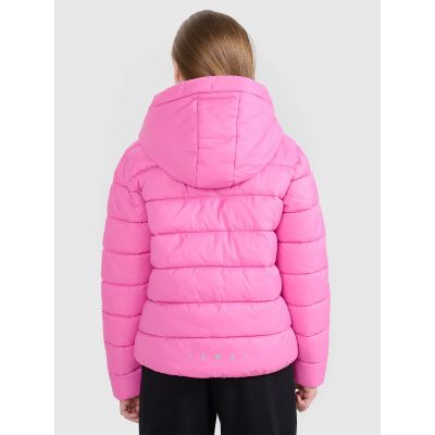 2. Girls' down jacket with synthetic filling 4F 4FJRAW25TDJAF0816-54S