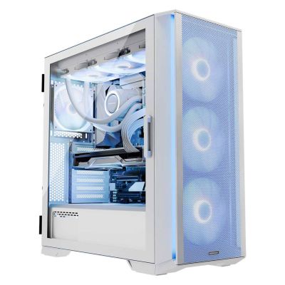 3. MODECOM HORIZON ARGB FLOW MIDI USB TYPE-C CASE WHITE