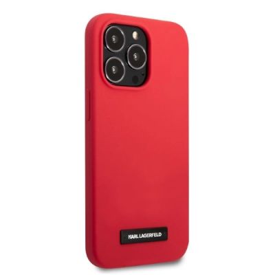 4. Karl Lagerfeld KLHCP13LSLMP1R iPhone 13 Pro / 13 6.1" hardcase red/red Silicone Plaque
