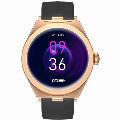 2. Smartwatch Gravity Rose Gold Black GT25-3