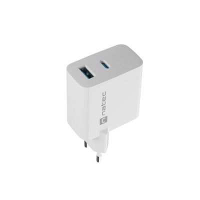 3. NATEC CHARGER RIBERA GAN 1X USB-A + 1X USB-C 45W WHITE NUC-2142