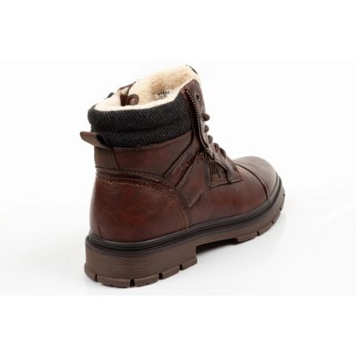 4. Wrangler men's shoes Gillen leather brown insulated ankle boots