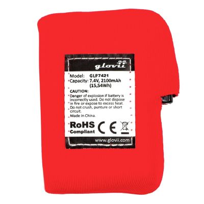 Li-Poly 2100 mAh battery for heated gloves and hat, 7.4 V