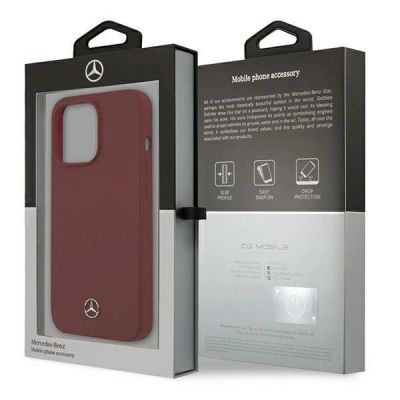 8. Mercedes Silicone Line Case for iPhone 13 Pro Max - Red
