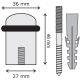 5. 27/46 mm Stainless Steel Door Stop KOWALSKI
