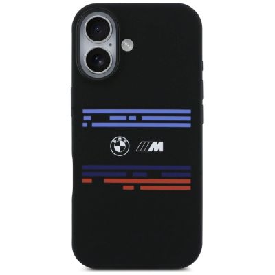 3. BMW M Silicon Horizontal Line MagSafe Case for iPhone 17 - Black
