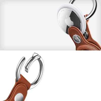 2. Tech-Protect NaturalFit Case for Apple AirTag 1/2 - Brown