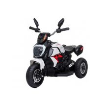 *****3-wheeled battery-powered motorcycle, white, 1033037