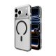 7. Puro Lite Mag TPU+PC Case Compatible with MagSafe for iPhone 17 Pro - Transparent with Black Ring