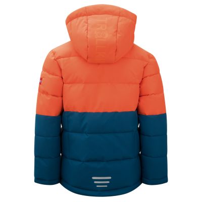 2. Trollkids Kids Gryllefjord Waterproof Winter Jacket Orange/Blue (365-428)
