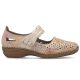 2. Women's leather velcro openwork shoes, multicolor Rieker 41399-92