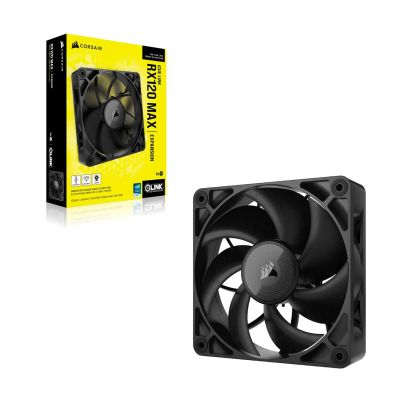 3. Corsair iCUE LINK RX120 MAX Computer Case Fan 12 cm Black 1 pc.