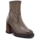 6. Women's khaki ankle boots with a block heel Potocki 12419
