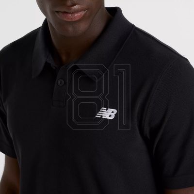 4. New Balance Cotton Pique Polo Shirt M MT51519BK