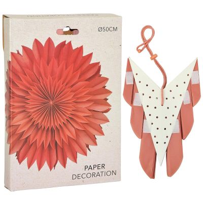 10. 3D DECORATIVE HANGING PAPER STAR 50CM PINK