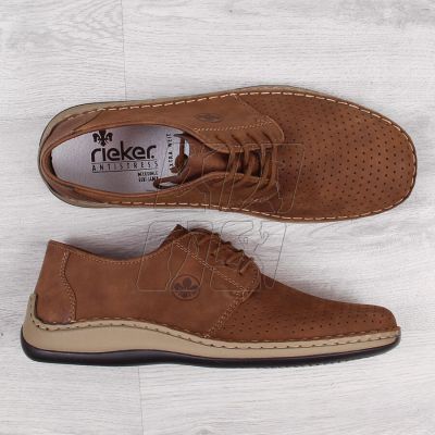 4. Openwork leather shoes Rieker M RKR528 brown