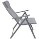 12. GARDEN CHAIR 57x68x106CM 2xTEXTLINE 7-POSITION WITH HEADREST SET OF 2 PCS