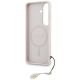 6. Guess 4G Classic Logo Charm MagSafe Case for Samsung Galaxy S26 - Pink
