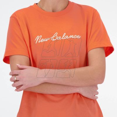 3. New Balance S/S Script Tee Gfr W T-shirt WT41909GFR