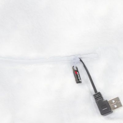 2. Glovii GA1W Body Protection Item for Winter Sports – Heated Scarf, Skiing, Snowboarding, Unisex, Polyester, White